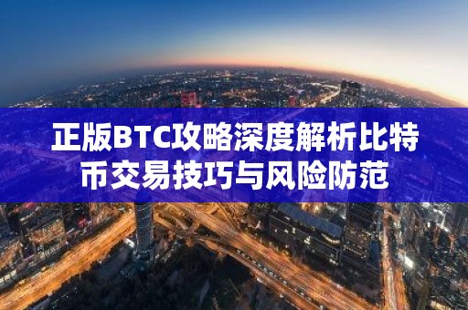 正版BTC攻略深度解析比特币交易技巧与风险防范