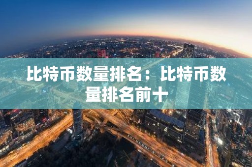 比特币数量排名：比特币数量排名前十
