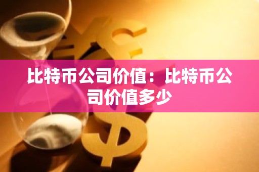 比特币公司价值：比特币公司价值多少