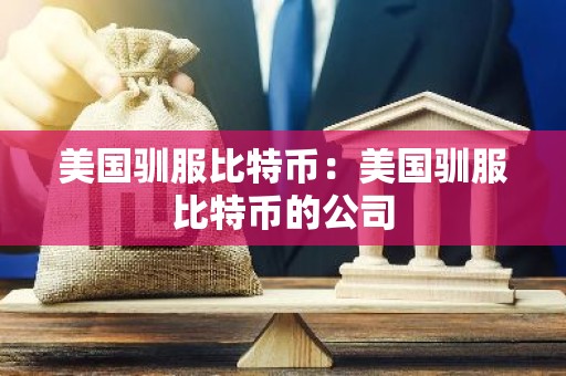 美国驯服比特币：美国驯服比特币的公司