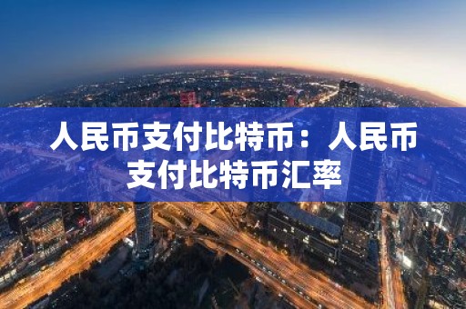 人民币支付比特币：人民币支付比特币汇率