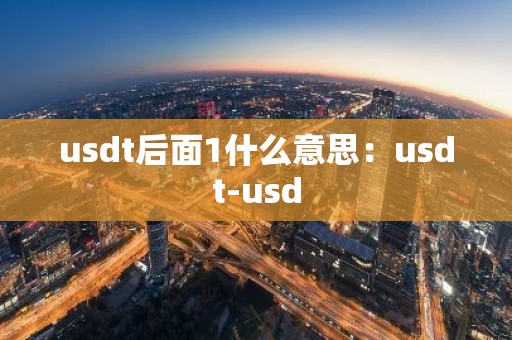 usdt后面1什么意思：usdt-usd