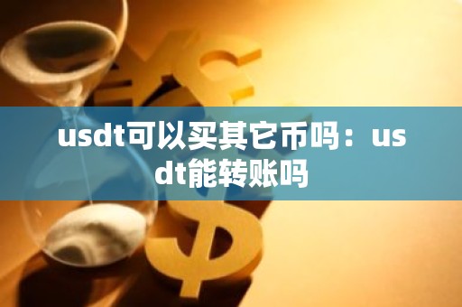usdt可以买其它币吗：usdt能转账吗