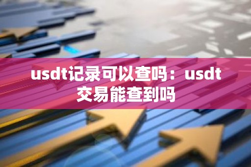 usdt记录可以查吗：usdt交易能查到吗