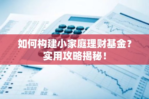 如何构建小家庭理财基金？实用攻略揭秘！