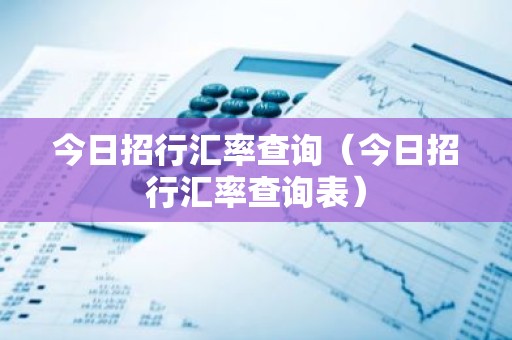 今日招行汇率查询（今日招行汇率查询表）