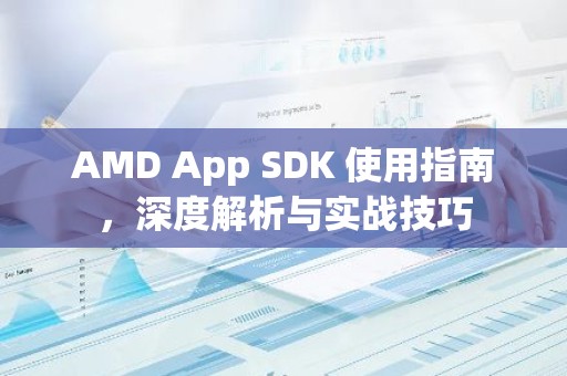 AMD App SDK 使用指南，深度解析与实战技巧