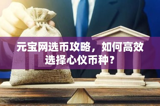 元宝网选币攻略，如何高效选择心仪币种？