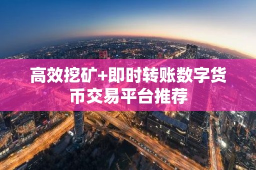 高效挖矿+即时转账数字货币交易平台推荐