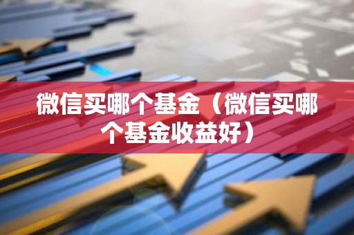 微信买哪个基金（微信买哪个基金收益好）