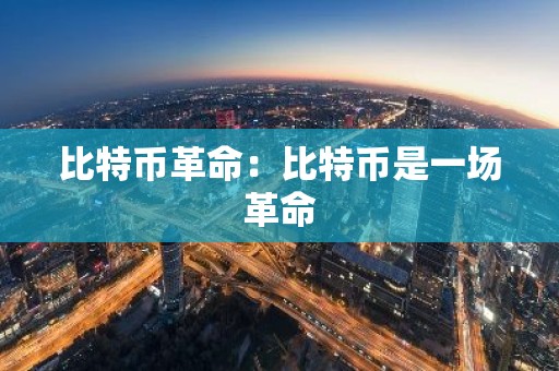 比特币革命：比特币是一场革命