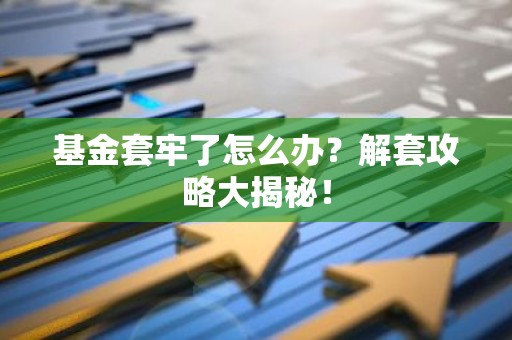 基金套牢了怎么办？解套攻略大揭秘！