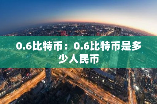 0.6比特币：0.6比特币是多少人民币