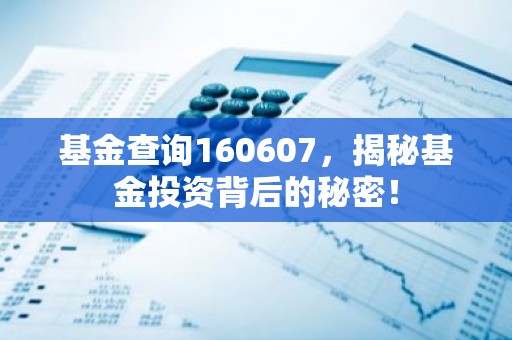 基金查询160607，揭秘基金投资背后的秘密！