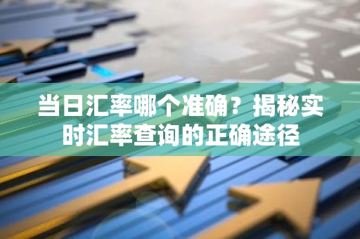 当日汇率哪个准确？揭秘实时汇率查询的正确途径
