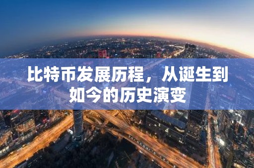 比特币发展历程，从诞生到如今的历史演变