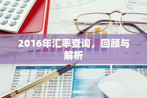 2016年汇率查询，回顾与解析