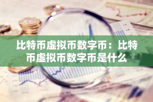 比特币虚拟币数字币：比特币虚拟币数字币是什么