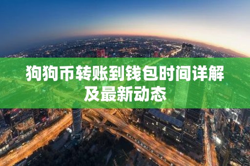 狗狗币转账到钱包时间详解及最新动态