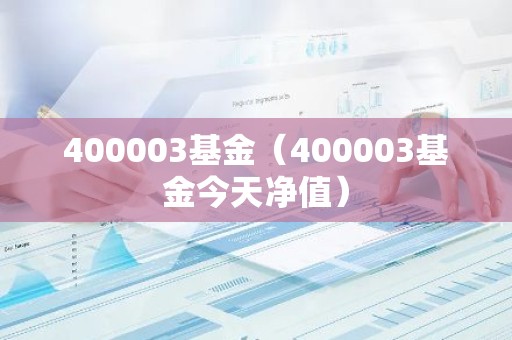 400003基金（400003基金今天净值）