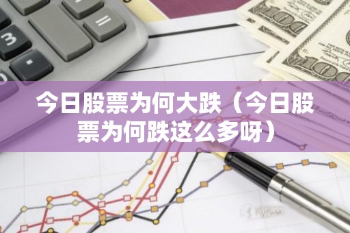 今日股票为何大跌（今日股票为何跌这么多呀）
