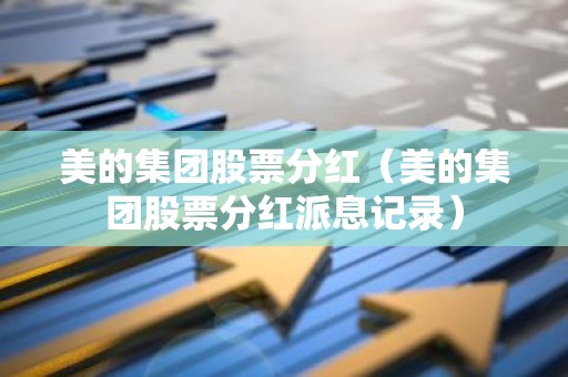 美的集团股票分红（美的集团股票分红派息记录）