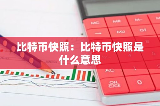 比特币快照：比特币快照是什么意思