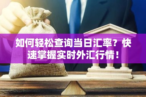 如何轻松查询当日汇率？快速掌握实时外汇行情！