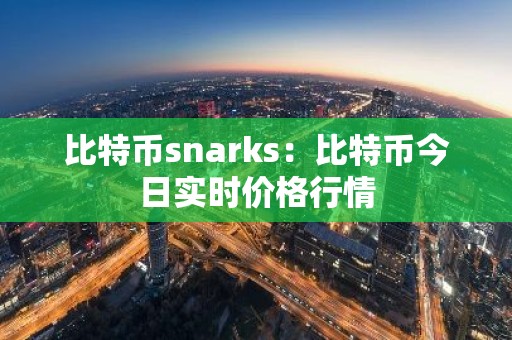 比特币snarks：比特币今日实时价格行情