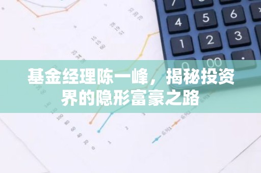 基金经理陈一峰，揭秘投资界的隐形富豪之路