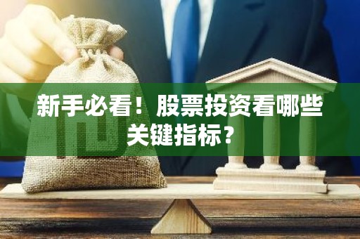 新手必看！股票投资看哪些关键指标？