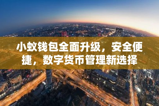 小蚁钱包全面升级，安全便捷，数字货币管理新选择