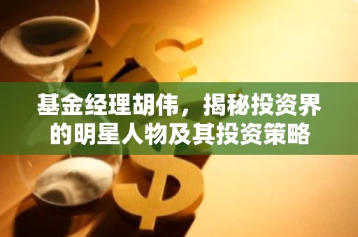 基金经理胡伟，揭秘投资界的明星人物及其投资策略