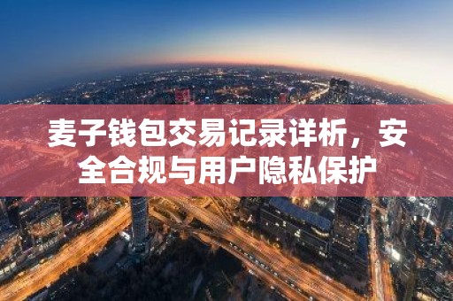 麦子钱包交易记录详析，安全合规与用户隐私保护