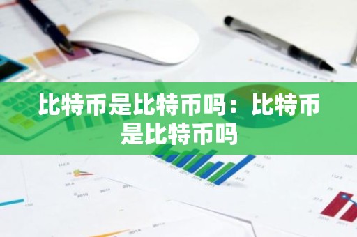 比特币是比特币吗：比特币是比特币吗