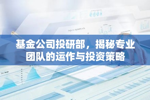 基金公司投研部，揭秘专业团队的运作与投资策略