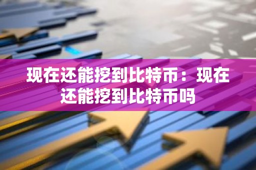 现在还能挖到比特币：现在还能挖到比特币吗