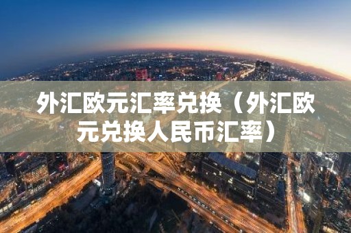 外汇欧元汇率兑换（外汇欧元兑换人民币汇率）