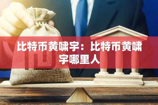 比特币黄啸宇：比特币黄啸宇哪里人