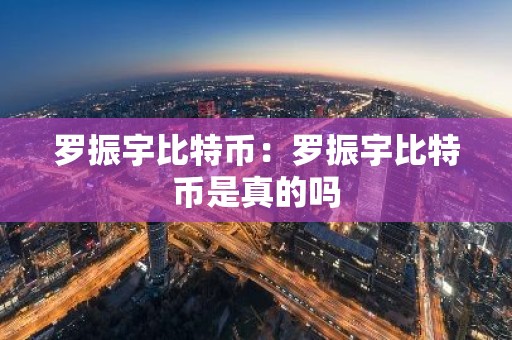 罗振宇比特币：罗振宇比特币是真的吗