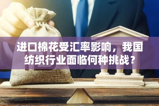 进口棉花受汇率影响，我国纺织行业面临何种挑战？