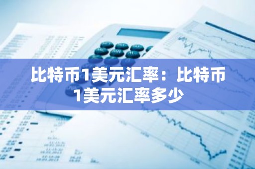 比特币1美元汇率：比特币1美元汇率多少