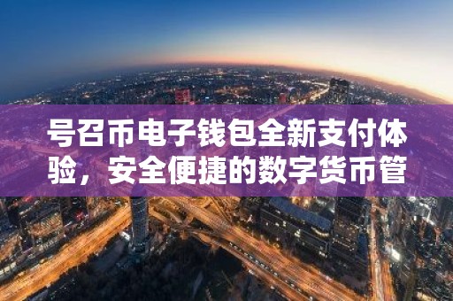 号召币电子钱包全新支付体验，安全便捷的数字货币管理平台