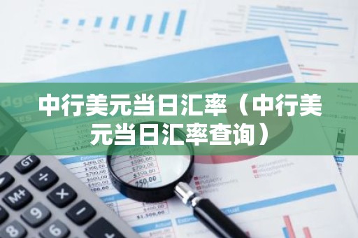 中行美元当日汇率（中行美元当日汇率查询）