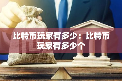 比特币玩家有多少：比特币玩家有多少个