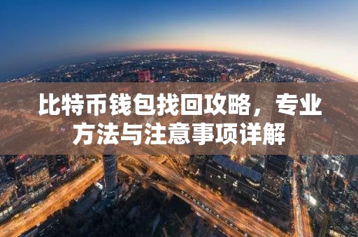 比特币钱包找回攻略，专业方法与注意事项详解