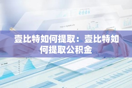 壹比特如何提取：壹比特如何提取公积金