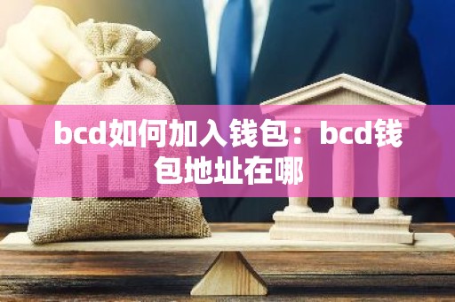 bcd如何加入钱包：bcd钱包地址在哪