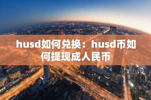 husd如何兑换：husd币如何提现成人民币