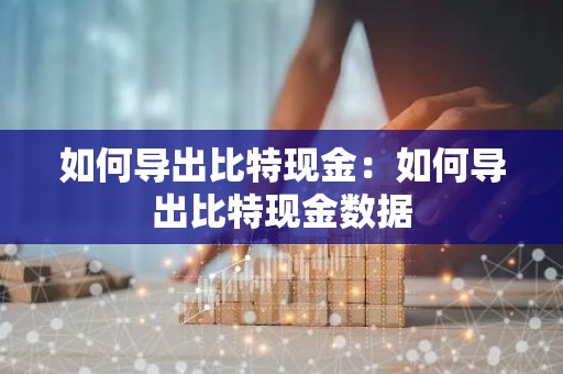 如何导出比特现金：如何导出比特现金数据